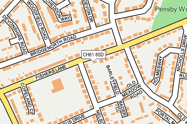 CH61 8SD map - OS OpenMap – Local (Ordnance Survey)
