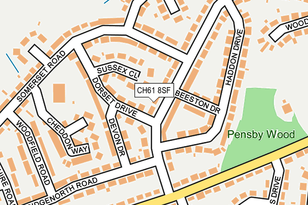 CH61 8SF map - OS OpenMap – Local (Ordnance Survey)