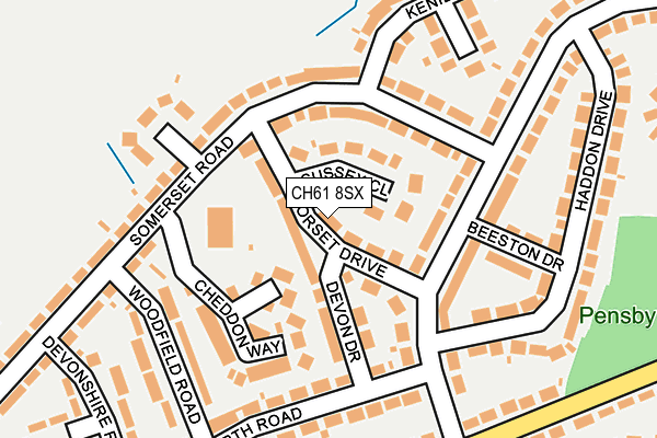 CH61 8SX map - OS OpenMap – Local (Ordnance Survey)