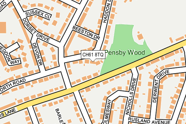 CH61 8TQ map - OS OpenMap – Local (Ordnance Survey)