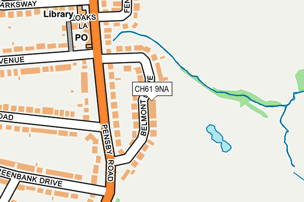 CH61 9NA map - OS OpenMap – Local (Ordnance Survey)