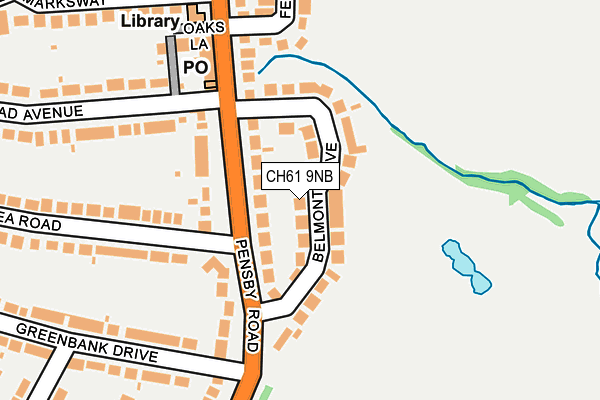 CH61 9NB map - OS OpenMap – Local (Ordnance Survey)