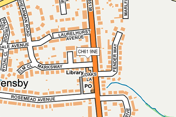 CH61 9NE map - OS OpenMap – Local (Ordnance Survey)