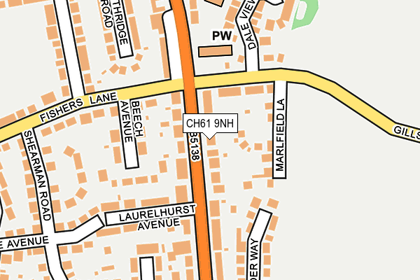 CH61 9NH map - OS OpenMap – Local (Ordnance Survey)