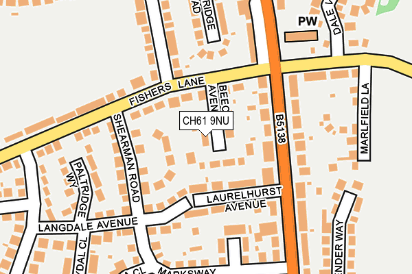 CH61 9NU map - OS OpenMap – Local (Ordnance Survey)