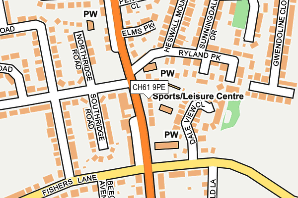 CH61 9PE map - OS OpenMap – Local (Ordnance Survey)