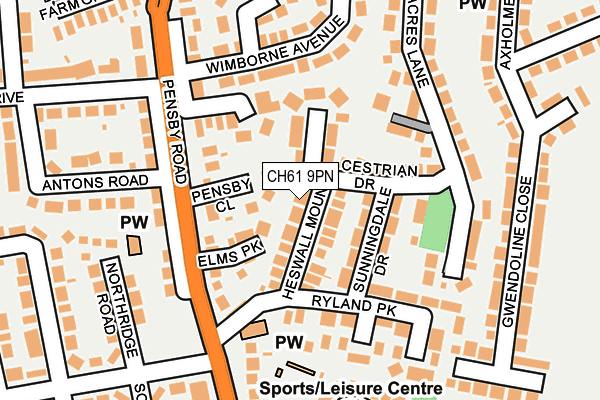 CH61 9PN map - OS OpenMap – Local (Ordnance Survey)