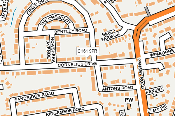 CH61 9PR map - OS OpenMap – Local (Ordnance Survey)