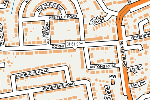 CH61 9PY map - OS OpenMap – Local (Ordnance Survey)