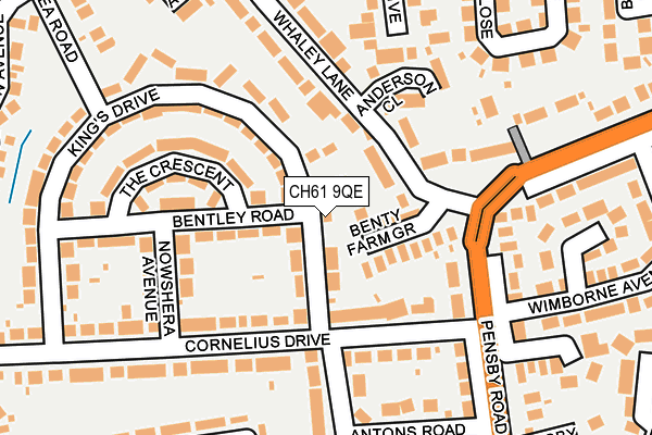 CH61 9QE map - OS OpenMap – Local (Ordnance Survey)