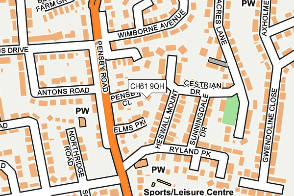 CH61 9QH map - OS OpenMap – Local (Ordnance Survey)