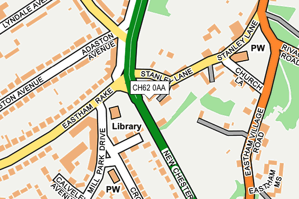CH62 0AA map - OS OpenMap – Local (Ordnance Survey)