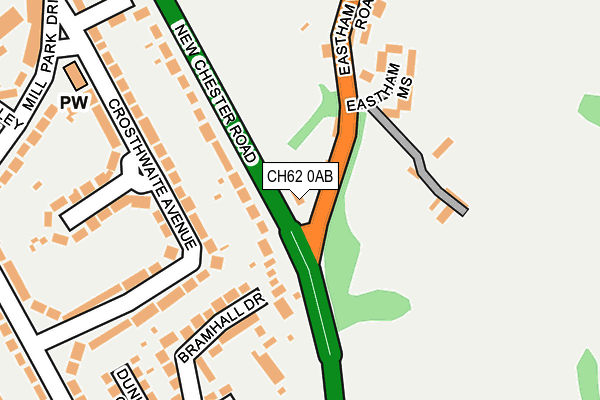 CH62 0AB map - OS OpenMap – Local (Ordnance Survey)