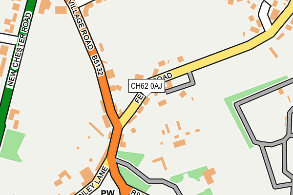 CH62 0AJ map - OS OpenMap – Local (Ordnance Survey)
