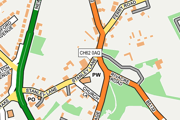 CH62 0AQ map - OS OpenMap – Local (Ordnance Survey)