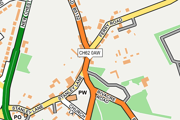 CH62 0AW map - OS OpenMap – Local (Ordnance Survey)