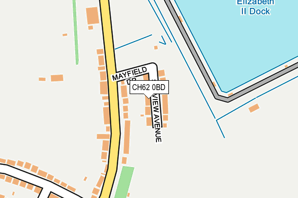 CH62 0BD map - OS OpenMap – Local (Ordnance Survey)