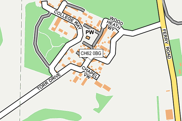 CH62 0BG map - OS OpenMap – Local (Ordnance Survey)
