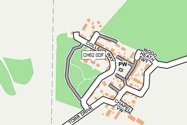 CH62 0DF map - OS OpenMap – Local (Ordnance Survey)