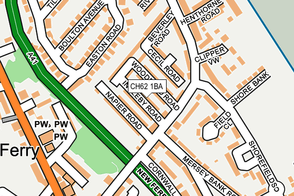 CH62 1BA map - OS OpenMap – Local (Ordnance Survey)