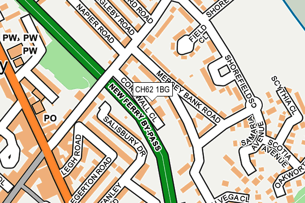 CH62 1BG map - OS OpenMap – Local (Ordnance Survey)