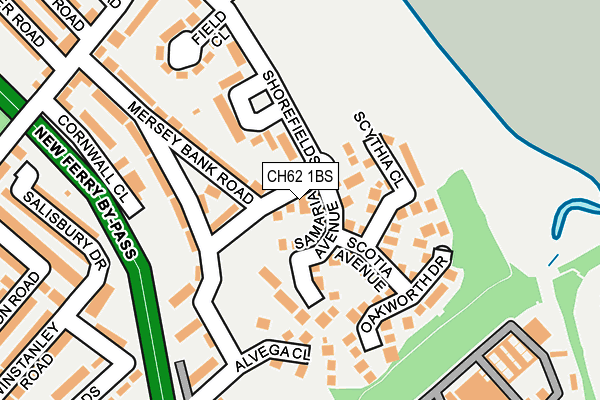 CH62 1BS map - OS OpenMap – Local (Ordnance Survey)