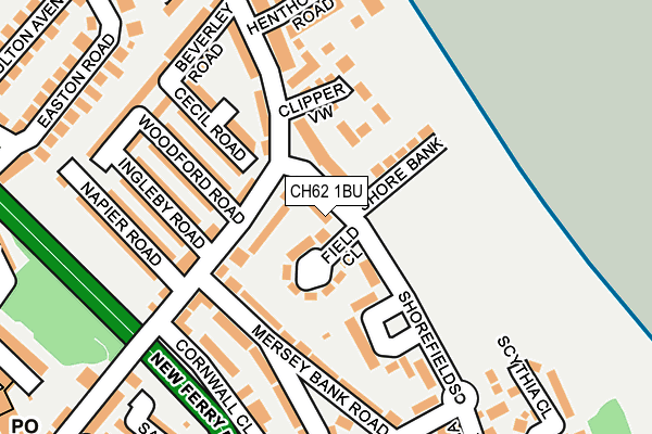 CH62 1BU map - OS OpenMap – Local (Ordnance Survey)