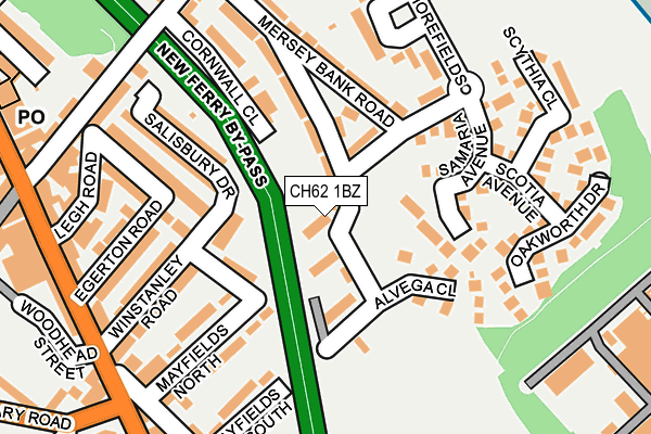 CH62 1BZ map - OS OpenMap – Local (Ordnance Survey)