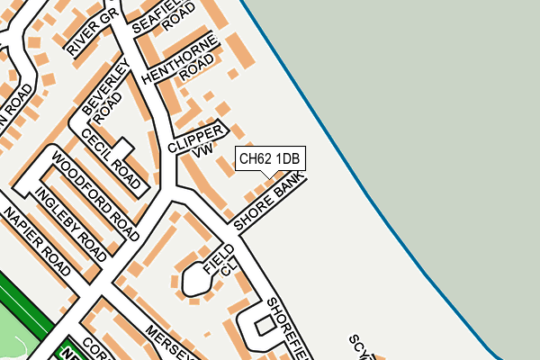 CH62 1DB map - OS OpenMap – Local (Ordnance Survey)