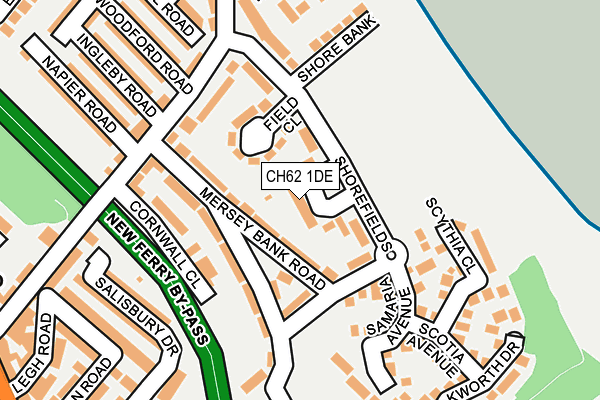 CH62 1DE map - OS OpenMap – Local (Ordnance Survey)
