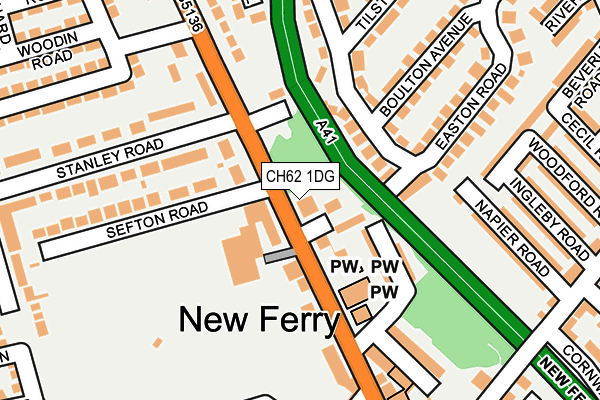 CH62 1DG map - OS OpenMap – Local (Ordnance Survey)