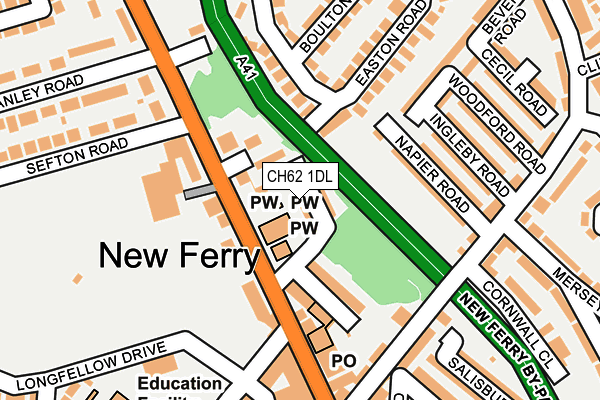 CH62 1DL map - OS OpenMap – Local (Ordnance Survey)