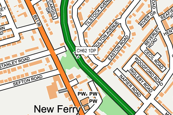 CH62 1DP map - OS OpenMap – Local (Ordnance Survey)