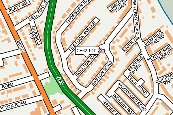 CH62 1DT map - OS OpenMap – Local (Ordnance Survey)