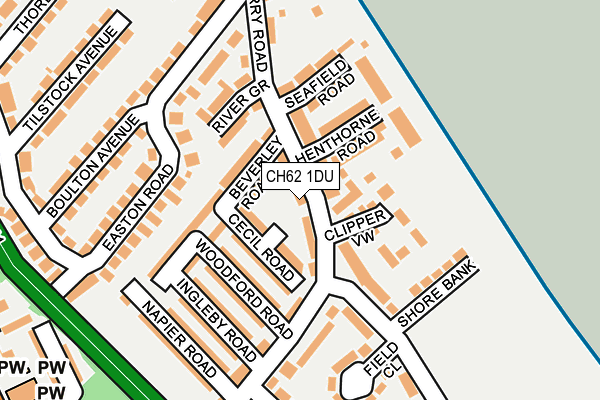 CH62 1DU map - OS OpenMap – Local (Ordnance Survey)