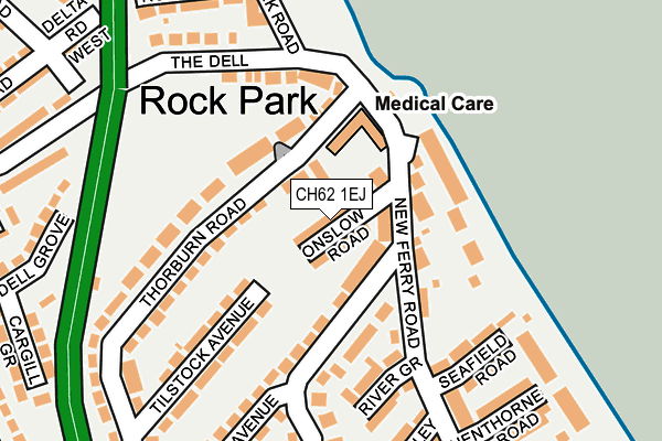 CH62 1EJ map - OS OpenMap – Local (Ordnance Survey)