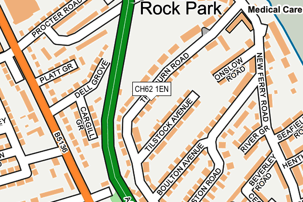 CH62 1EN map - OS OpenMap – Local (Ordnance Survey)