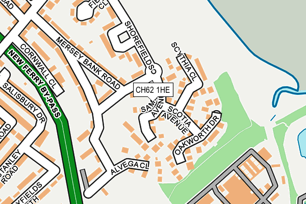 CH62 1HE map - OS OpenMap – Local (Ordnance Survey)