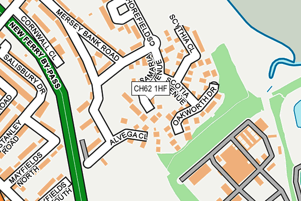 CH62 1HF map - OS OpenMap – Local (Ordnance Survey)