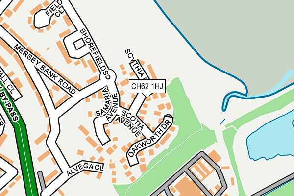 CH62 1HJ map - OS OpenMap – Local (Ordnance Survey)