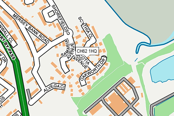 CH62 1HQ map - OS OpenMap – Local (Ordnance Survey)