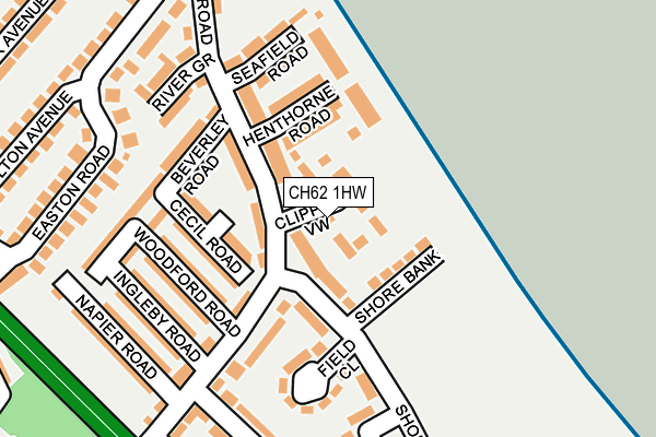 CH62 1HW map - OS OpenMap – Local (Ordnance Survey)