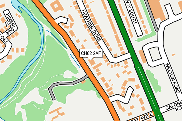 CH62 2AF map - OS OpenMap – Local (Ordnance Survey)