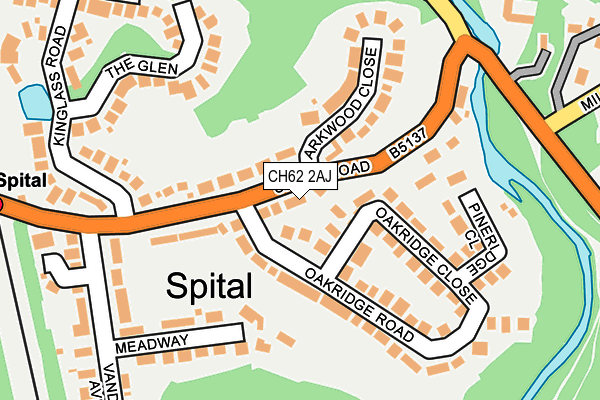 CH62 2AJ map - OS OpenMap – Local (Ordnance Survey)