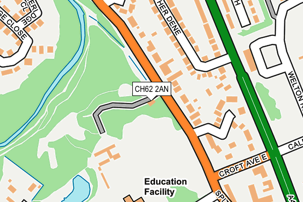 CH62 2AN map - OS OpenMap – Local (Ordnance Survey)