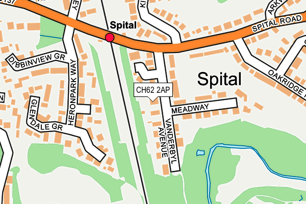 CH62 2AP map - OS OpenMap – Local (Ordnance Survey)