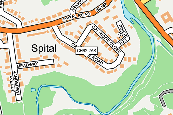 CH62 2AS map - OS OpenMap – Local (Ordnance Survey)