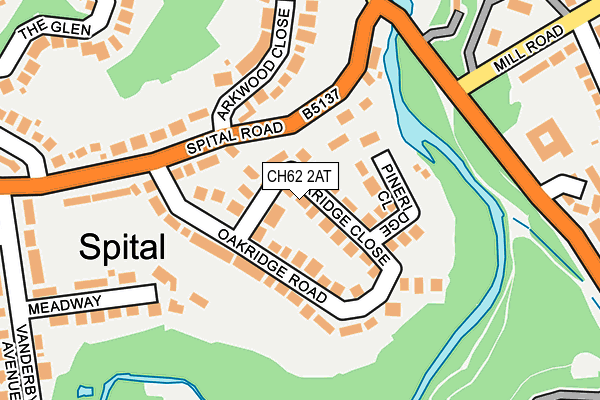 CH62 2AT map - OS OpenMap – Local (Ordnance Survey)