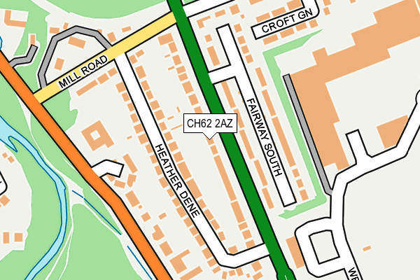 CH62 2AZ map - OS OpenMap – Local (Ordnance Survey)