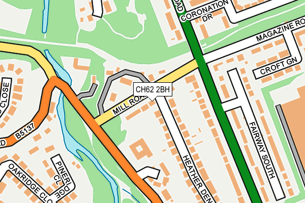 CH62 2BH map - OS OpenMap – Local (Ordnance Survey)